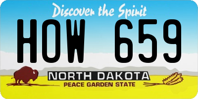 ND license plate HOW659