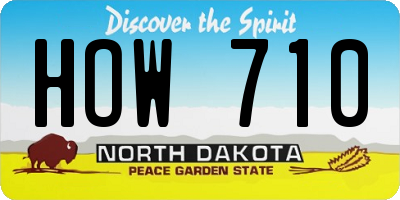 ND license plate HOW710