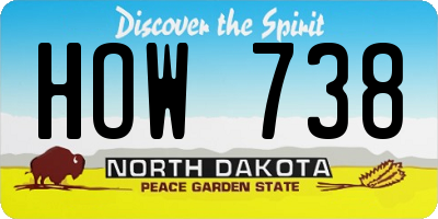 ND license plate HOW738