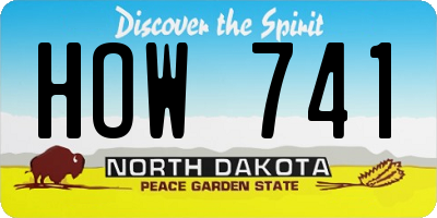 ND license plate HOW741