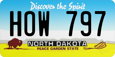 ND license plate HOW797