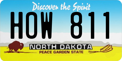 ND license plate HOW811