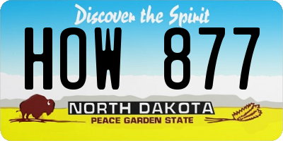 ND license plate HOW877