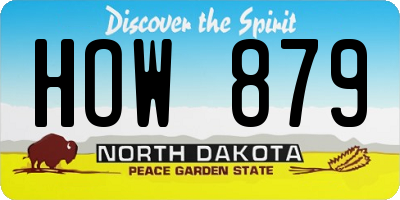 ND license plate HOW879