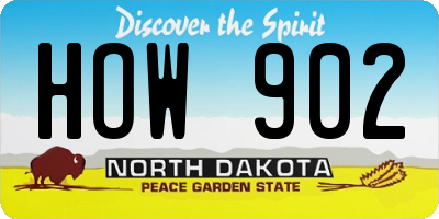 ND license plate HOW902