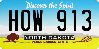 ND license plate HOW913