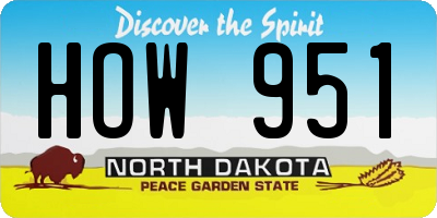 ND license plate HOW951
