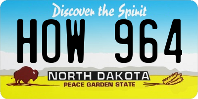 ND license plate HOW964