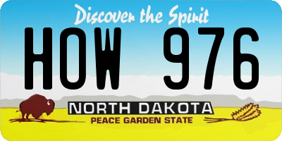 ND license plate HOW976