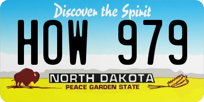 ND license plate HOW979