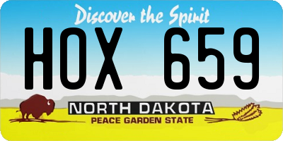 ND license plate HOX659