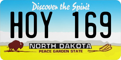 ND license plate HOY169