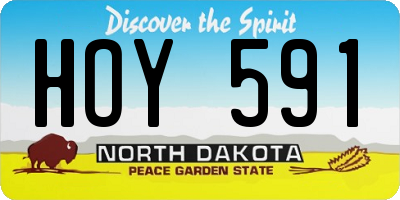 ND license plate HOY591
