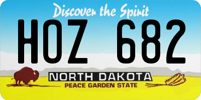 ND license plate HOZ682