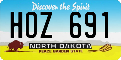ND license plate HOZ691