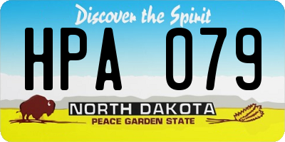 ND license plate HPA079