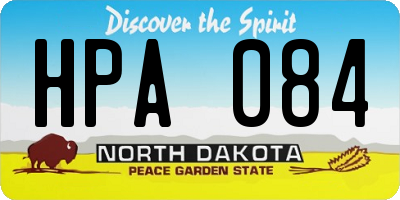 ND license plate HPA084
