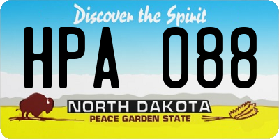 ND license plate HPA088