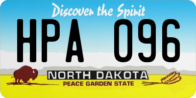 ND license plate HPA096