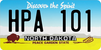 ND license plate HPA101