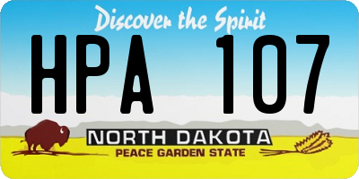 ND license plate HPA107