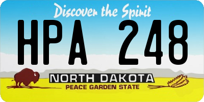 ND license plate HPA248