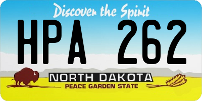 ND license plate HPA262