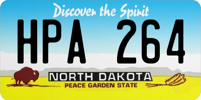 ND license plate HPA264