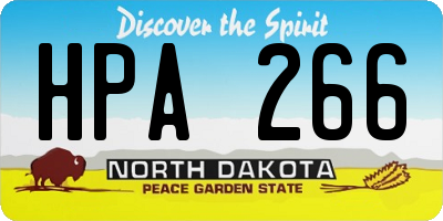 ND license plate HPA266