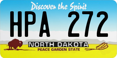 ND license plate HPA272