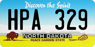 ND license plate HPA329