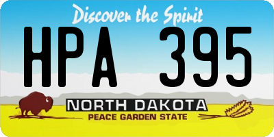 ND license plate HPA395