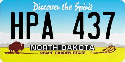 ND license plate HPA437