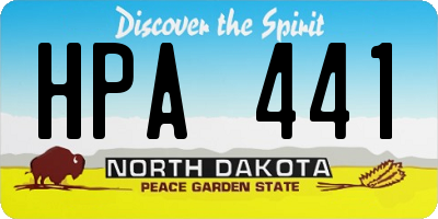 ND license plate HPA441