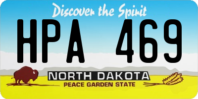 ND license plate HPA469