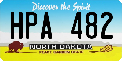 ND license plate HPA482