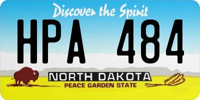 ND license plate HPA484