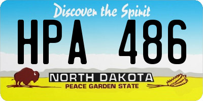 ND license plate HPA486