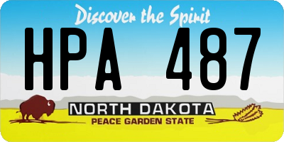 ND license plate HPA487