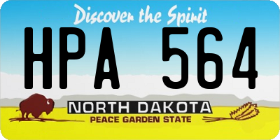ND license plate HPA564