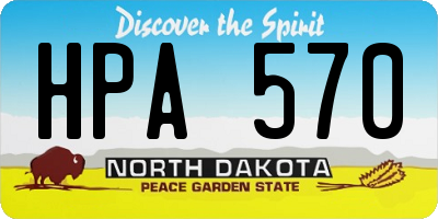 ND license plate HPA570