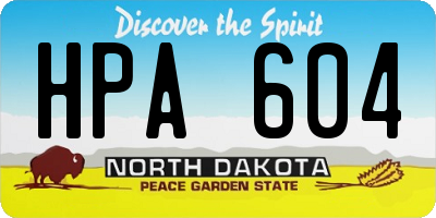 ND license plate HPA604