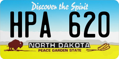 ND license plate HPA620