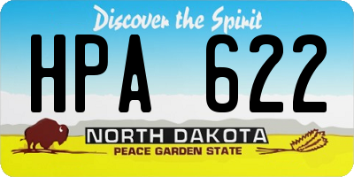 ND license plate HPA622