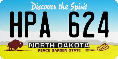 ND license plate HPA624