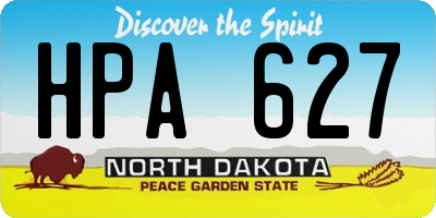 ND license plate HPA627