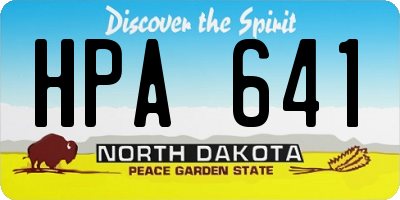 ND license plate HPA641