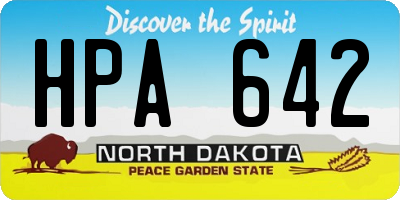 ND license plate HPA642