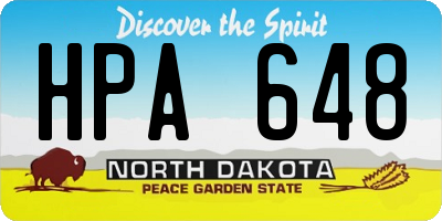 ND license plate HPA648