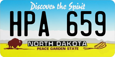 ND license plate HPA659